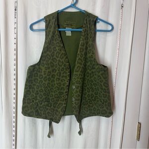 Vintage Women's Airport Animal Print Vest